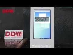 L Shape LCD Digital Signage Kiosk with mobile wheels