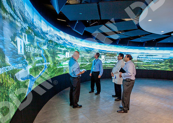 Het geleide Backlight Gebogen Videoscherm 500 van de Glanslg van de Netenoppervlakte Anti de Vattingsmonitor dun