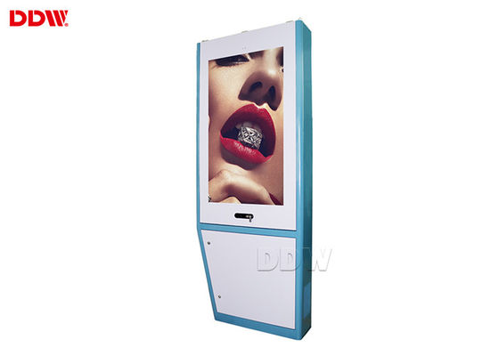 Waterdicht Pure Outdoor Digital Signage Floor Stand Touch Screen 55" 3600 Watt