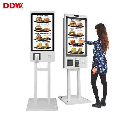 geeft opdracht het snelle voedsel van het 27 duimrestaurant tot allen in één de betaling van de de self - servicemachine van het softwaresysteemontwerp zelf het bestel- kiosk