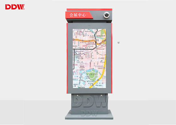 Buiten staande Digital Signage Kiosk 3600W, 4000 / 1 zonlicht leesbare monitors voor busstation