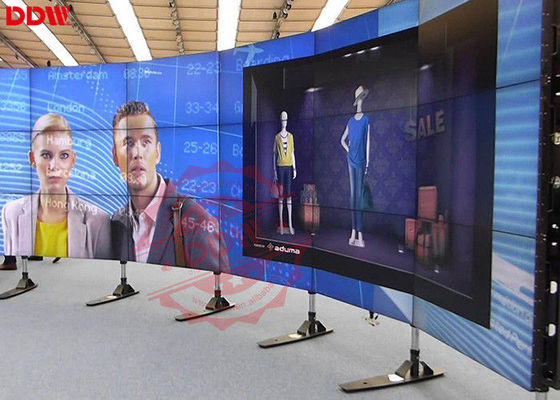 1,8 Mm Gebogen Videomuur 55 Duim Antiglans 1920x1080 met Ventilators Met geringe geluidssterkte